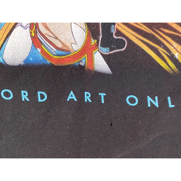Unisex Men's Women's Anime Sword Art Online Crewneck T-Shirt M Medium Black - Picture 3 of 4